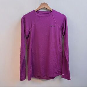 Columbia Purple Long Sleeve Athletic Shirt L Moisture Wicking Outdoor